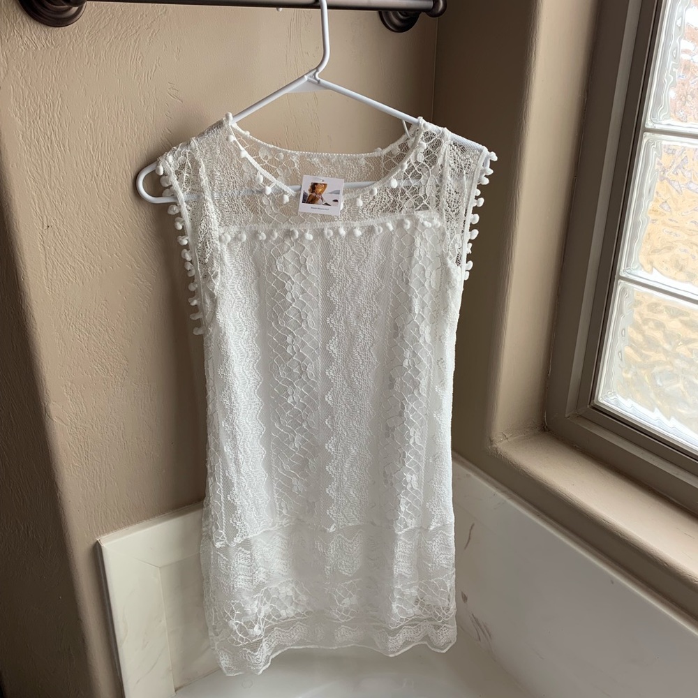 White lace summer dress